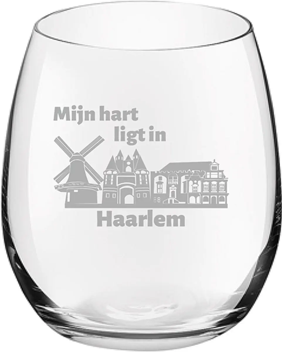 Royal Leerdam Haarlem Gegraveerd Drinkglas 39cl