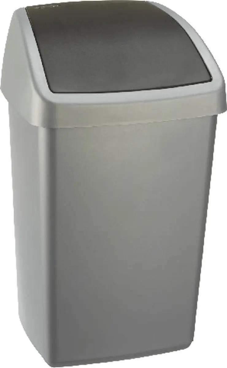 Sunware Delta Prullenbak 50L - 39,5x34,5x66,5cm Grijs/Zwart