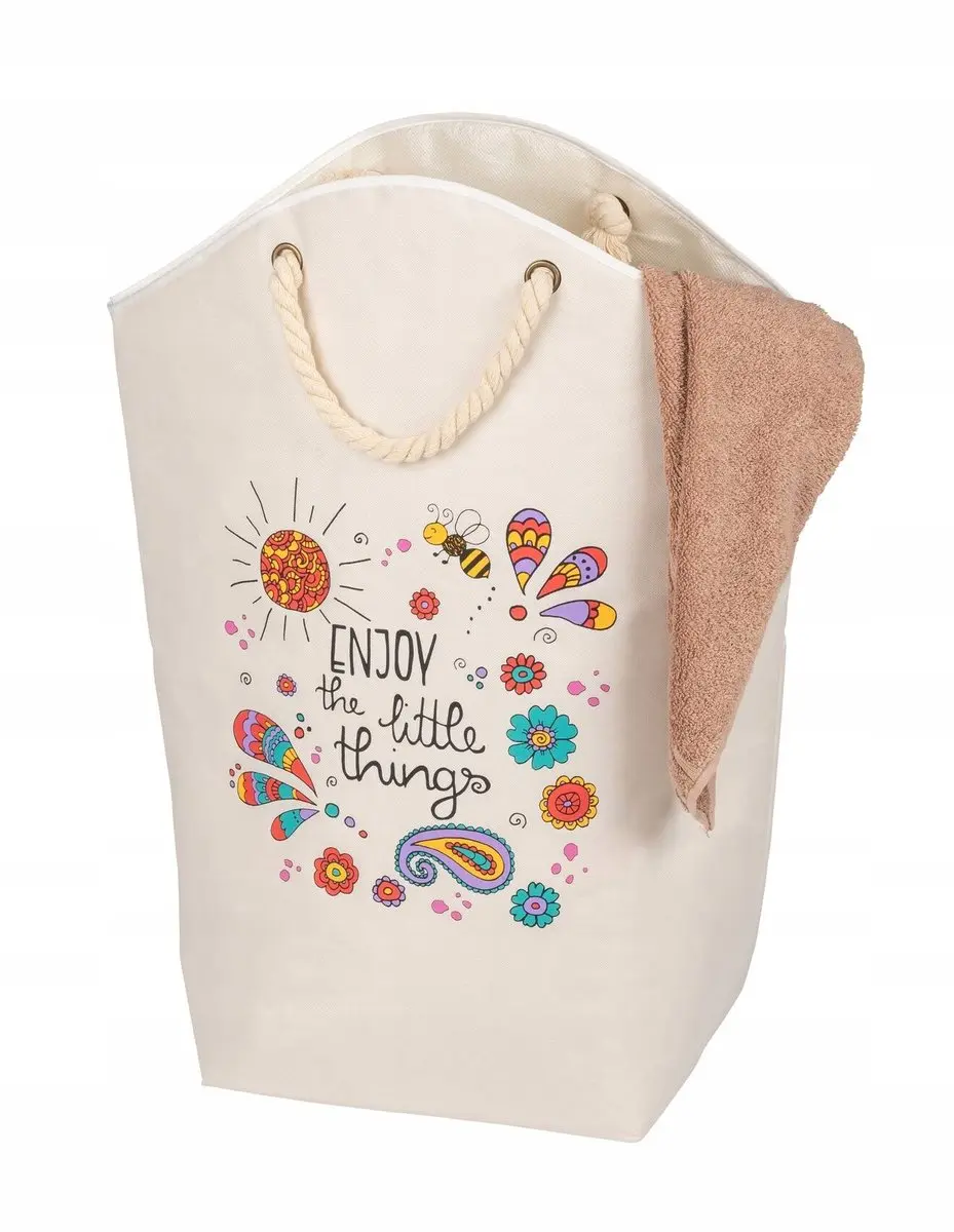 Wenko Wasbak 58L Artistiek Beige - Touwgrepen