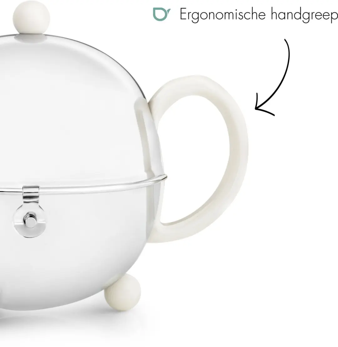 Bredemeijer Cosy Theepot Dubbelwandig 1,3L - Wit