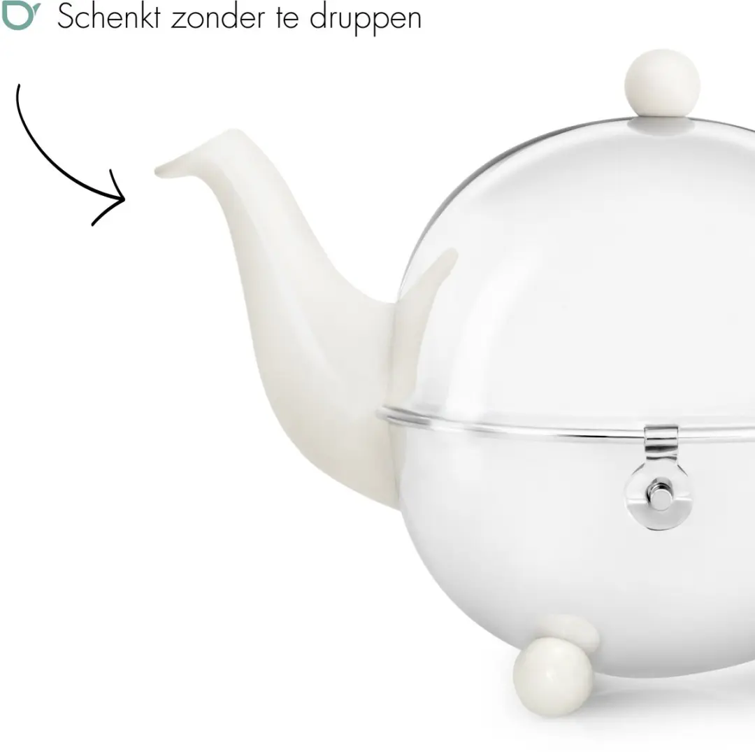 Bredemeijer Cosy Theepot Dubbelwandig 1,3L - Wit
