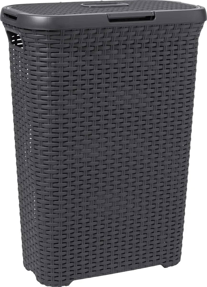 Curver Style Wasmand met deksel 2x40L - 2 Stuks - Antraciet