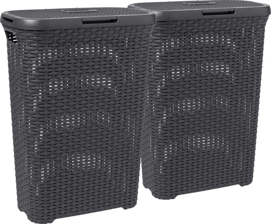 Curver Style Wasmand met deksel 2x40L