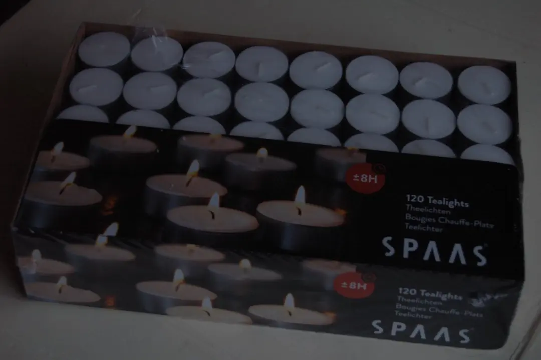 Spaas Theelichten Wit