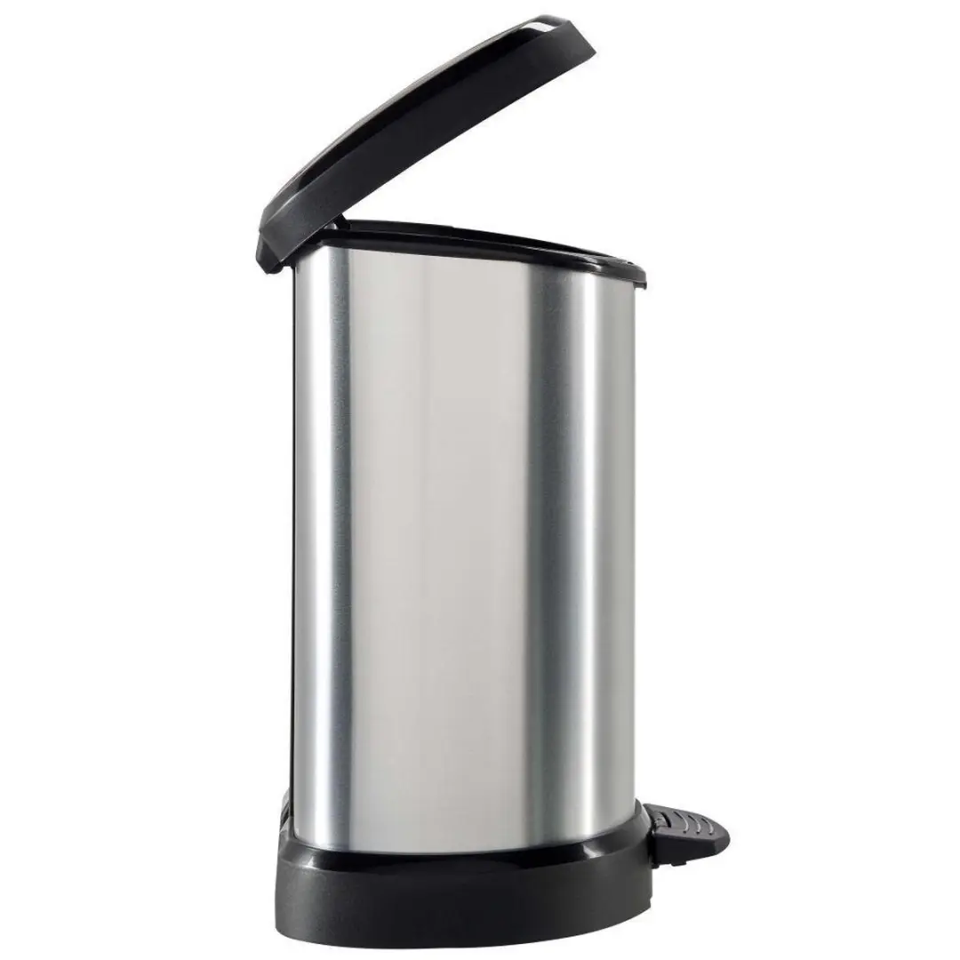 Curver Decobin Pedal 20L - 58cm - Zilver