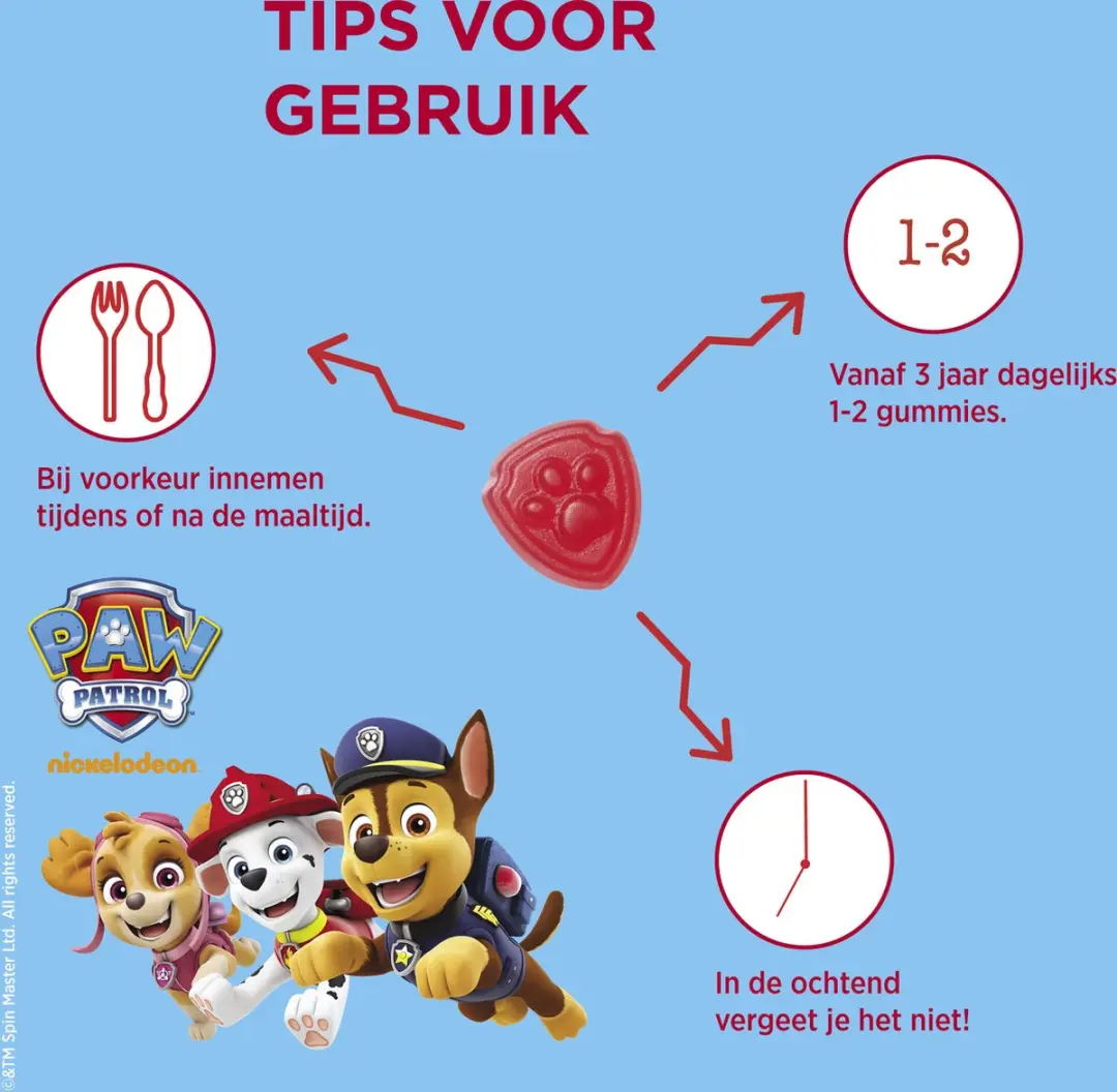 Dagravit Kids Paw Patrol Multivitaminen 60 Gummies - 163g