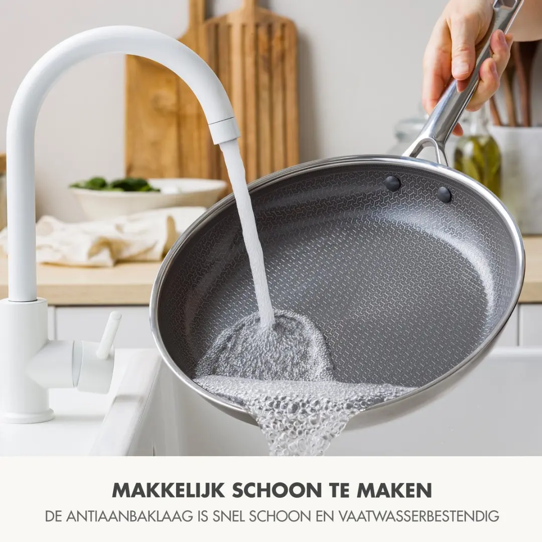 GreenPan Apex Hapjespan 24cm - Keramisch - Roestvrijstaal - afbeelding 6 van 6