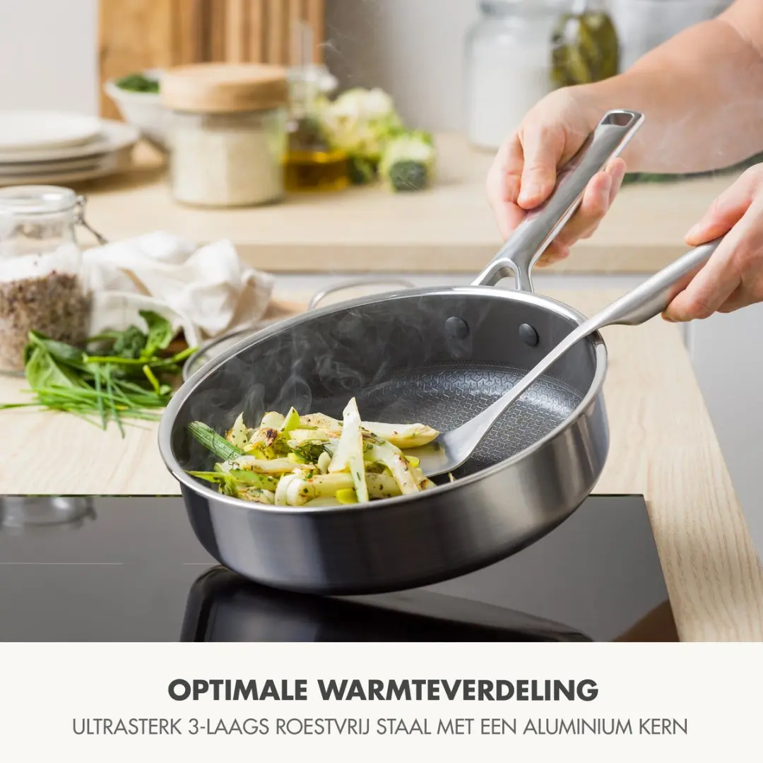GreenPan Apex Hapjespan 24cm - Keramisch - Roestvrijstaal