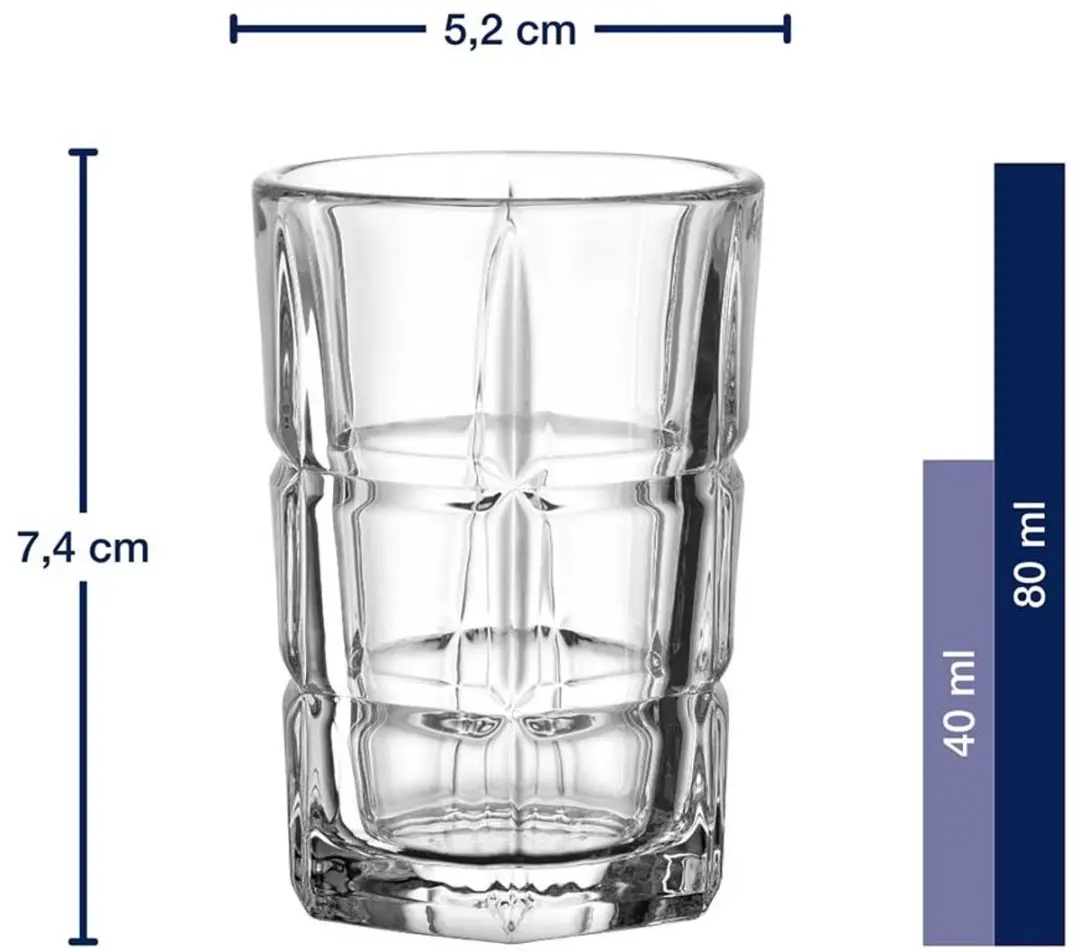 Leonardo Spiritii Nova Shotglas 80ml - Set van 4 - afbeelding 6 van 6