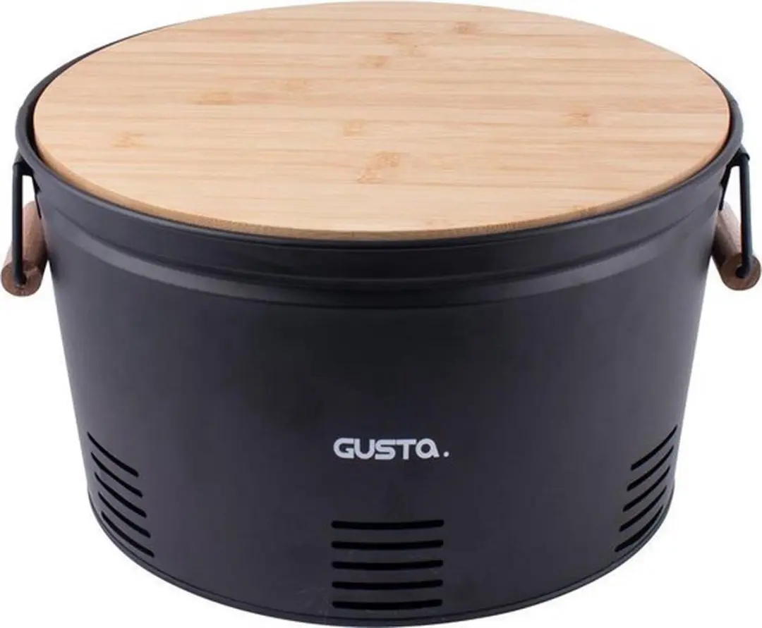 Gusta Barbecue Houtskool - ø35x20cm Zwart