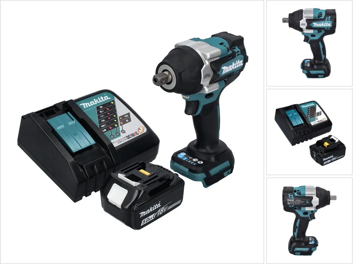 Makita DTW701RT1 Accu Slagmoersleutel 18V 700Nm