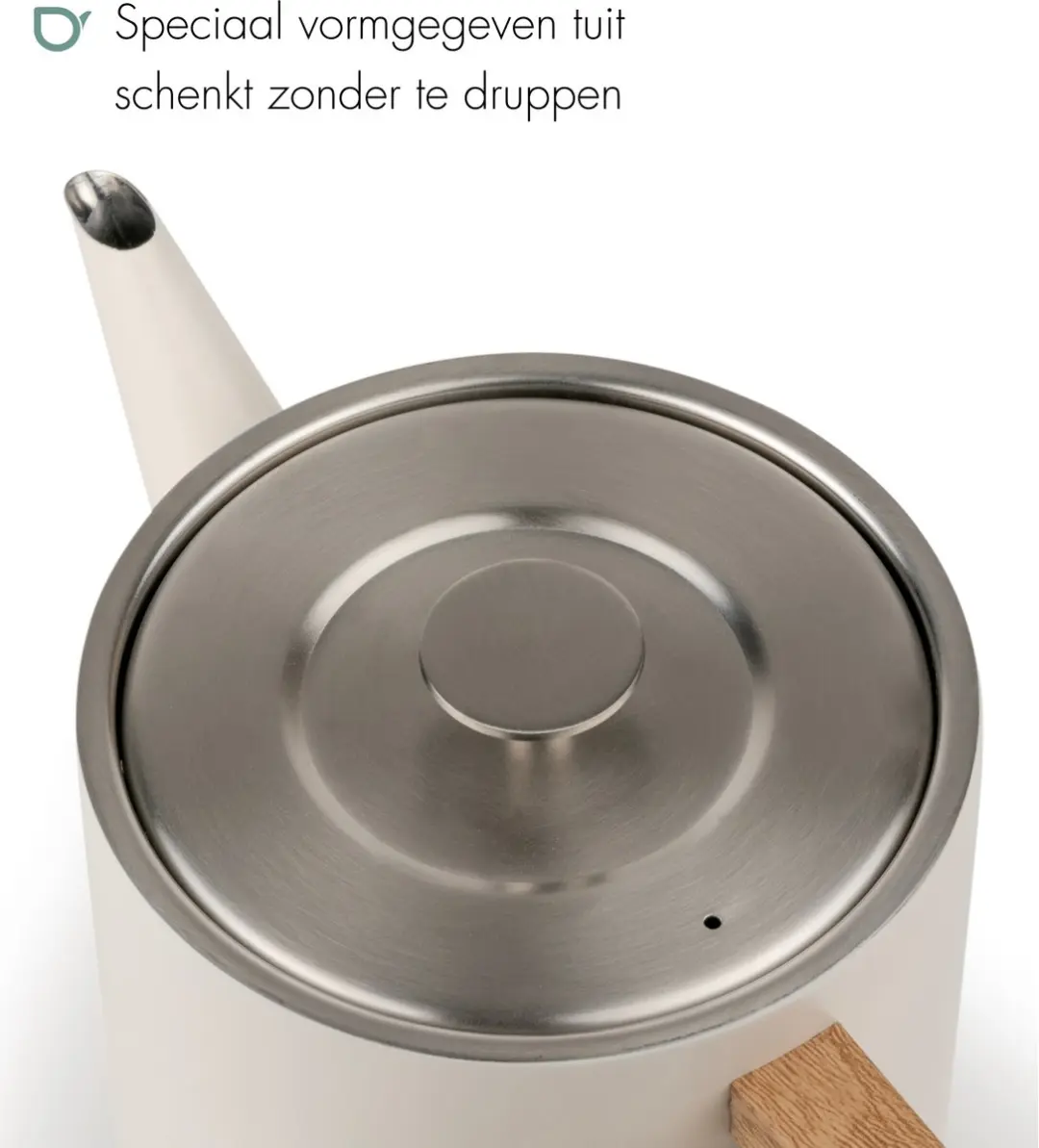 Bredemeijer Narvik Dubbelwandige Theepot 1,1L - Warm Wit