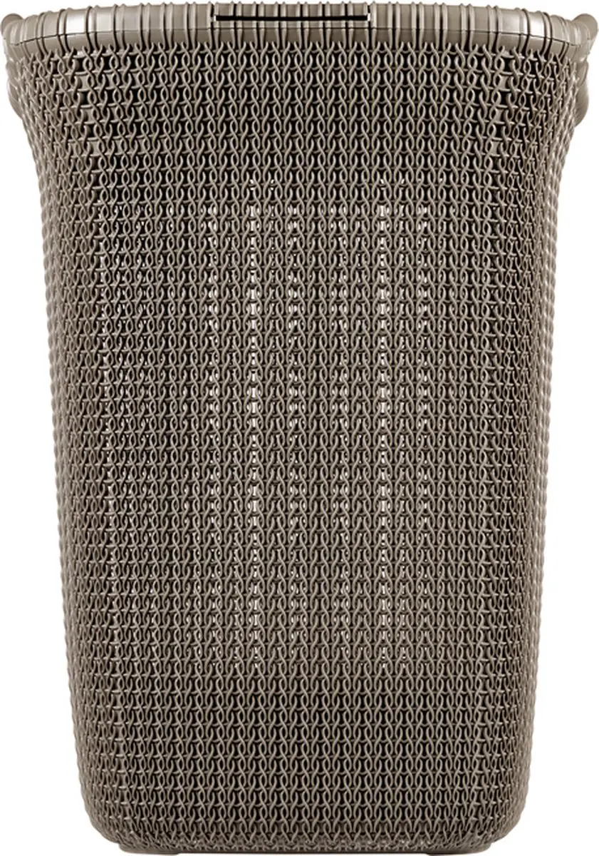 Curver Knit Wasmand met deksel 57L - Bruin - afbeelding 6 van 6