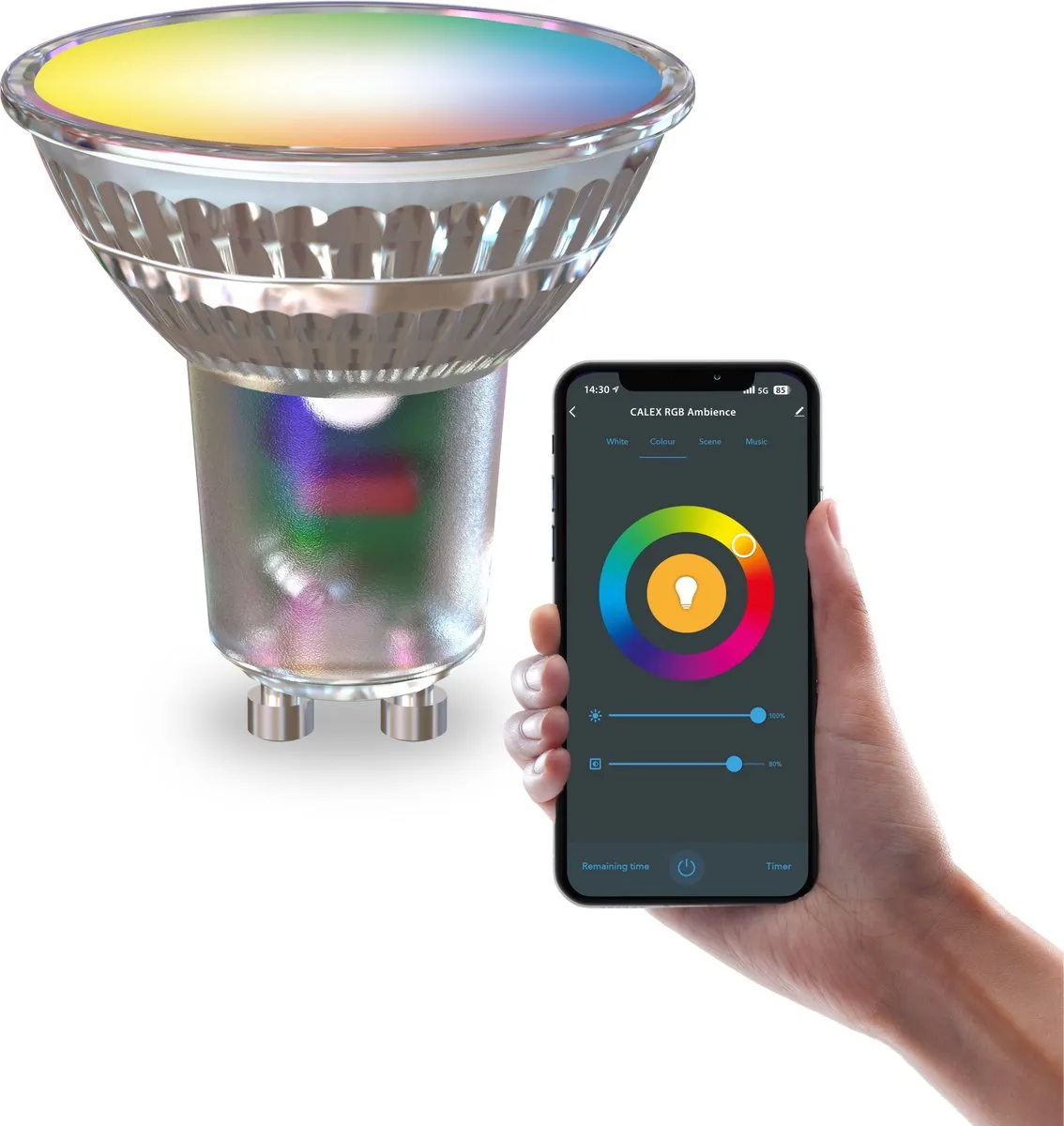 Calex Smart Outdoor LED Lamp GU10 RGBW 4.9W - afbeelding 6 van 6