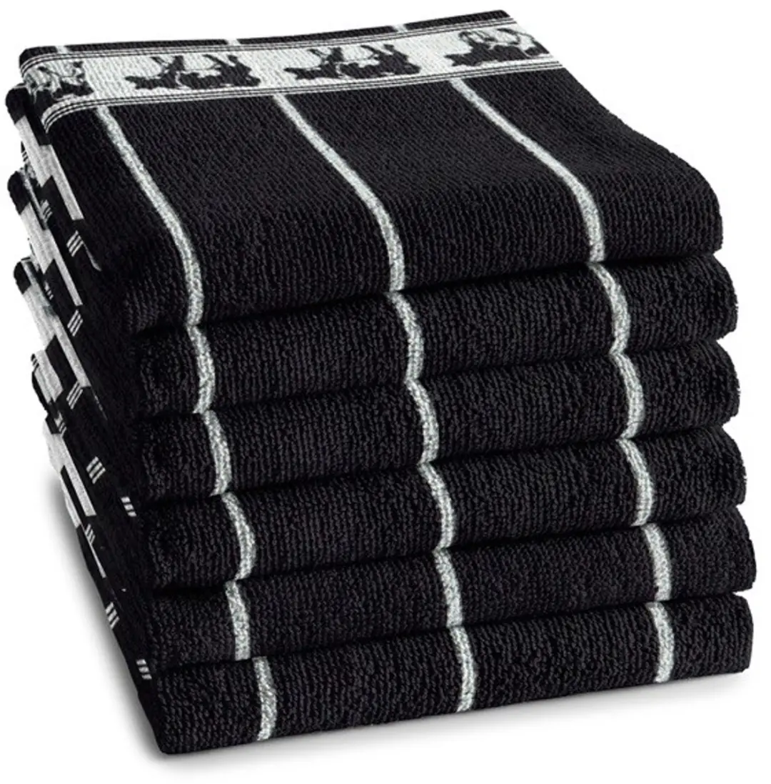 DDDDD Keukendoek Koeien Zwart