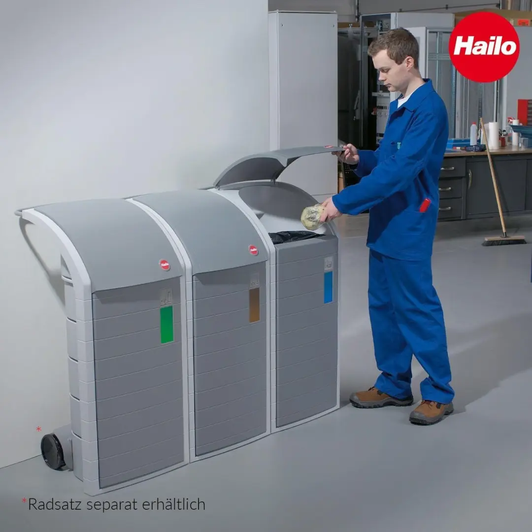 Hailo ProfiLine WSB Design XXXL Recyclingbak 120L - Stofgrijs