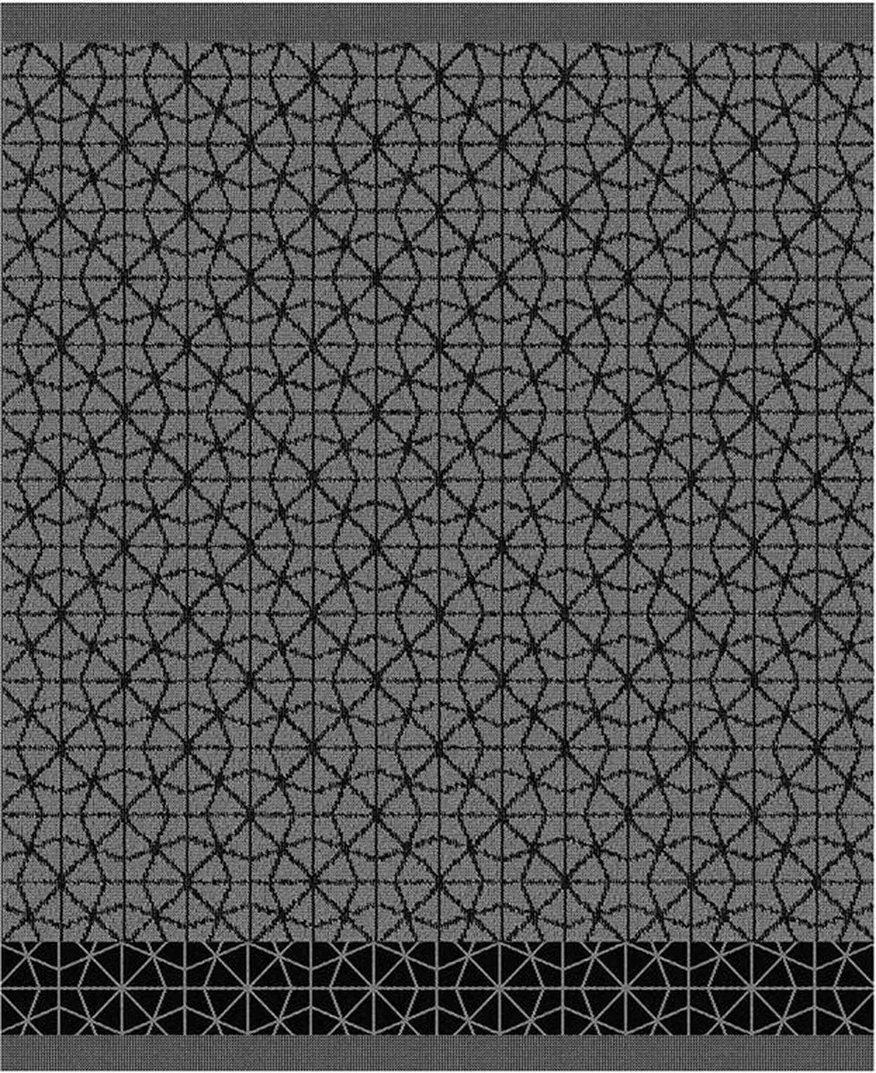DDDDD Chrystal Keukendoeken - 6 Stuks - Katoen 50x55cm - Zwart