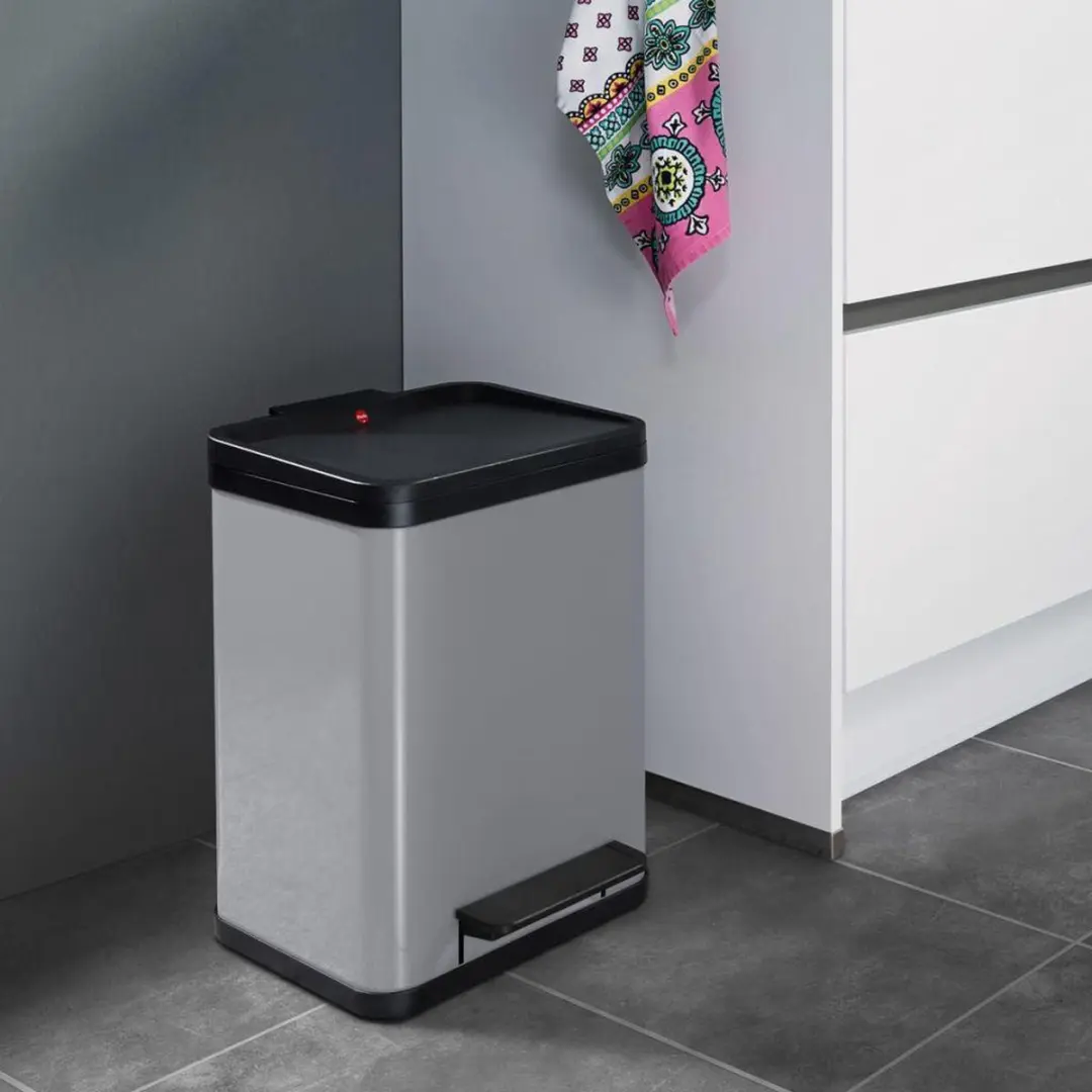 Hailo Öko Duo Plus Prullenbak 2x9L - 22L - Zilver