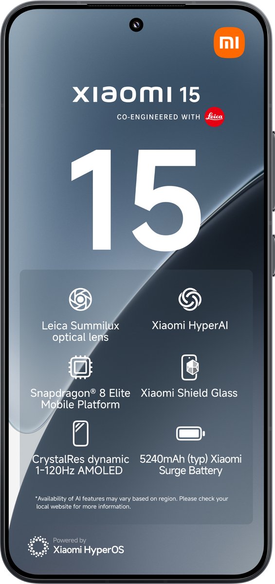 Xiaomi 15 - 12GB/512GB - 5G - Black