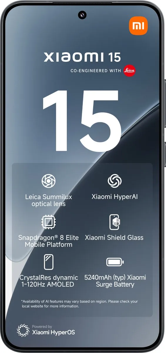 Xiaomi 15 XIAOMI15 O3 Smartphone - 12GB/512GB - Zwart