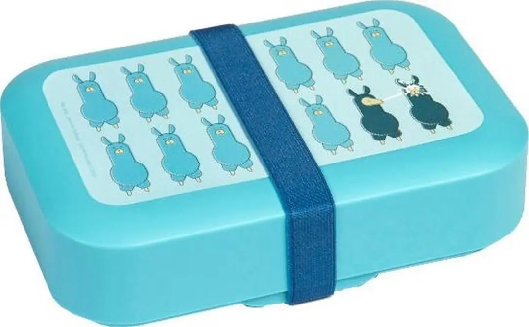 Amuse Broodtrommel Lama 1 Liter Blauw