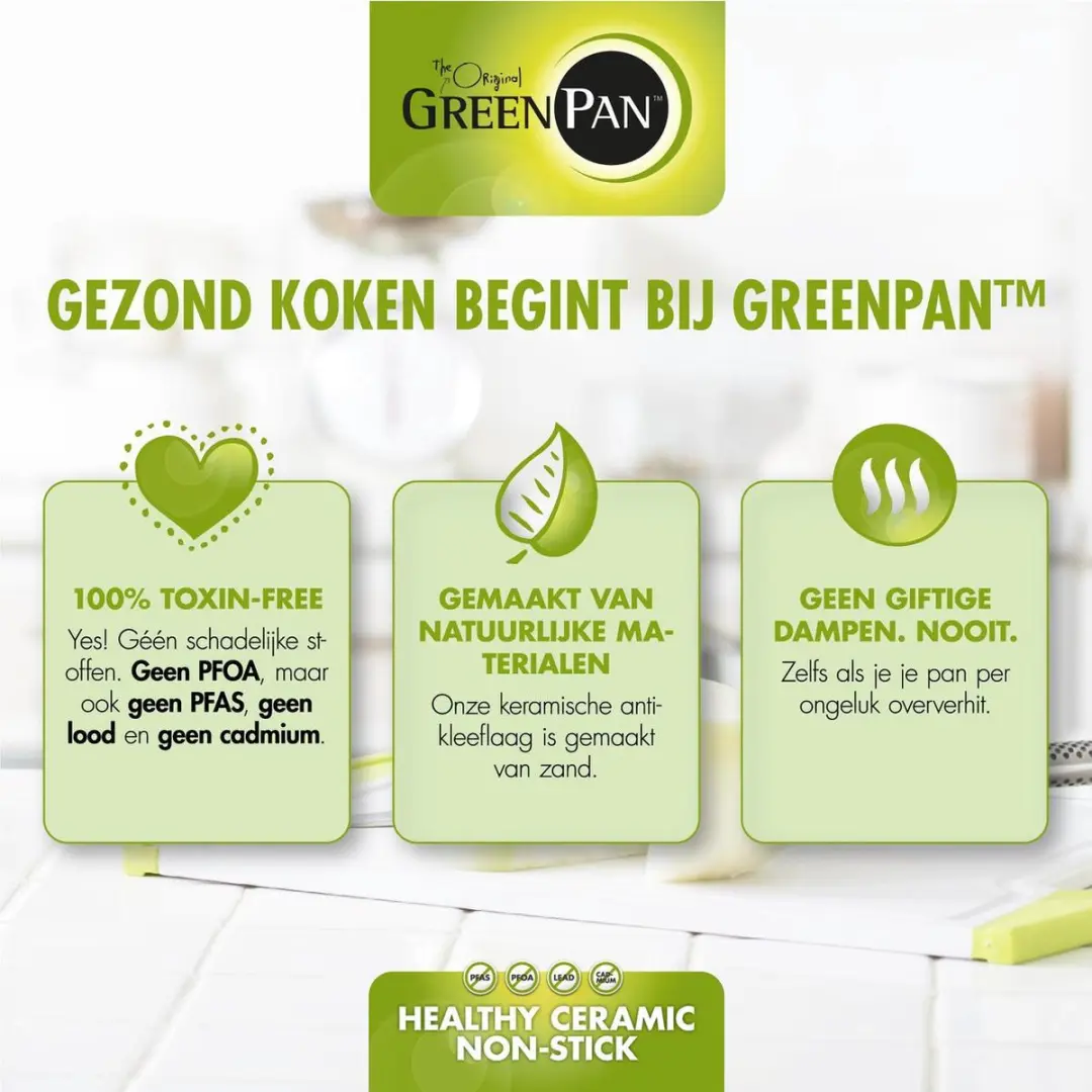 GreenPan GreenChef Essentials Pannenkoekenpan 28cm - Inductie - Zwart