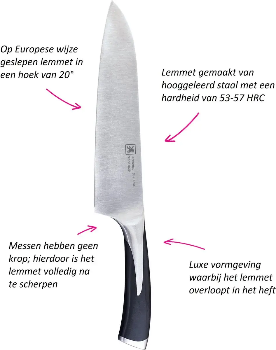 Richardson Sheffield Kyu Schilmes Keukenmes - Zwart