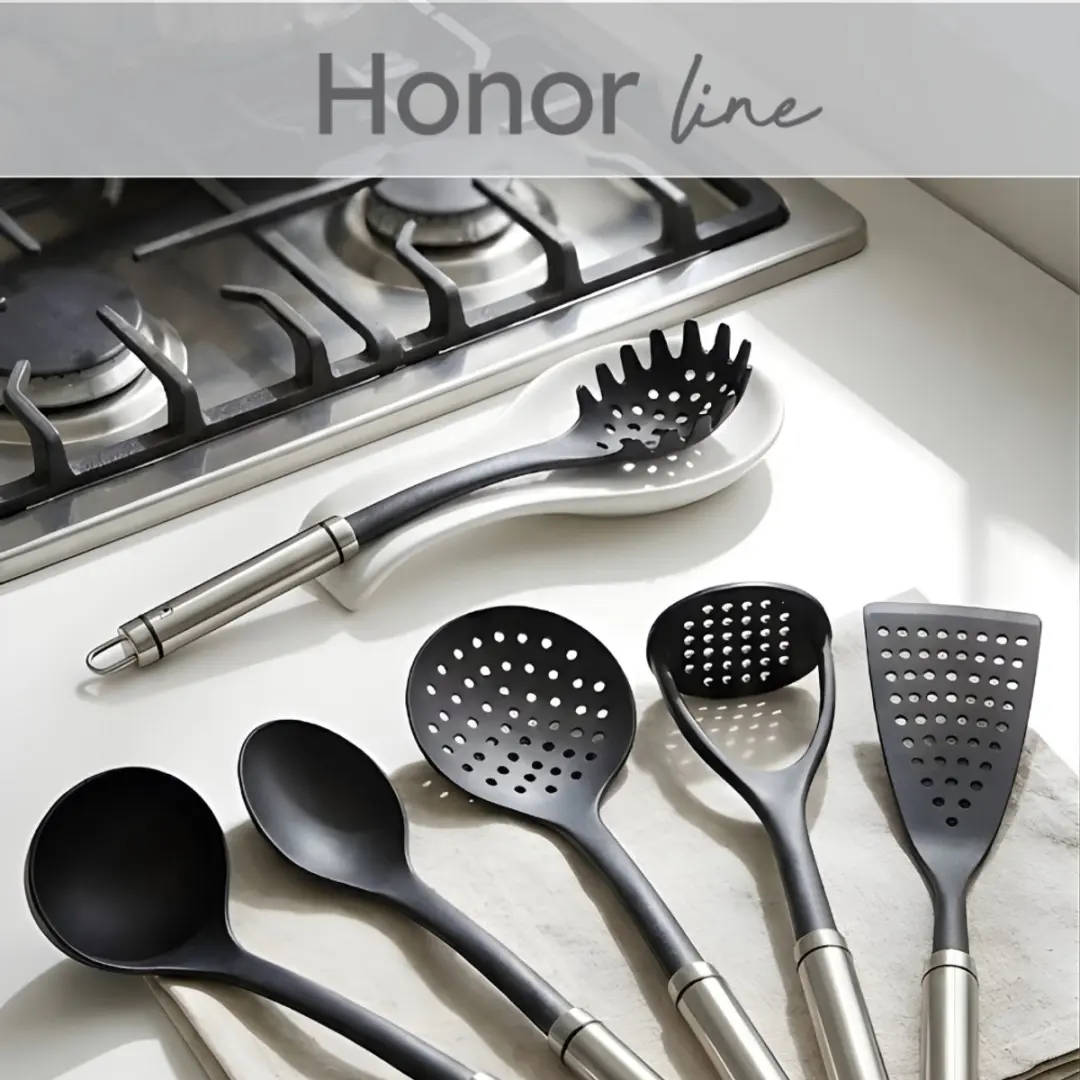 Metaltex Honor Line Keukengerei Set 6-delig - Max 100°C - Zwart