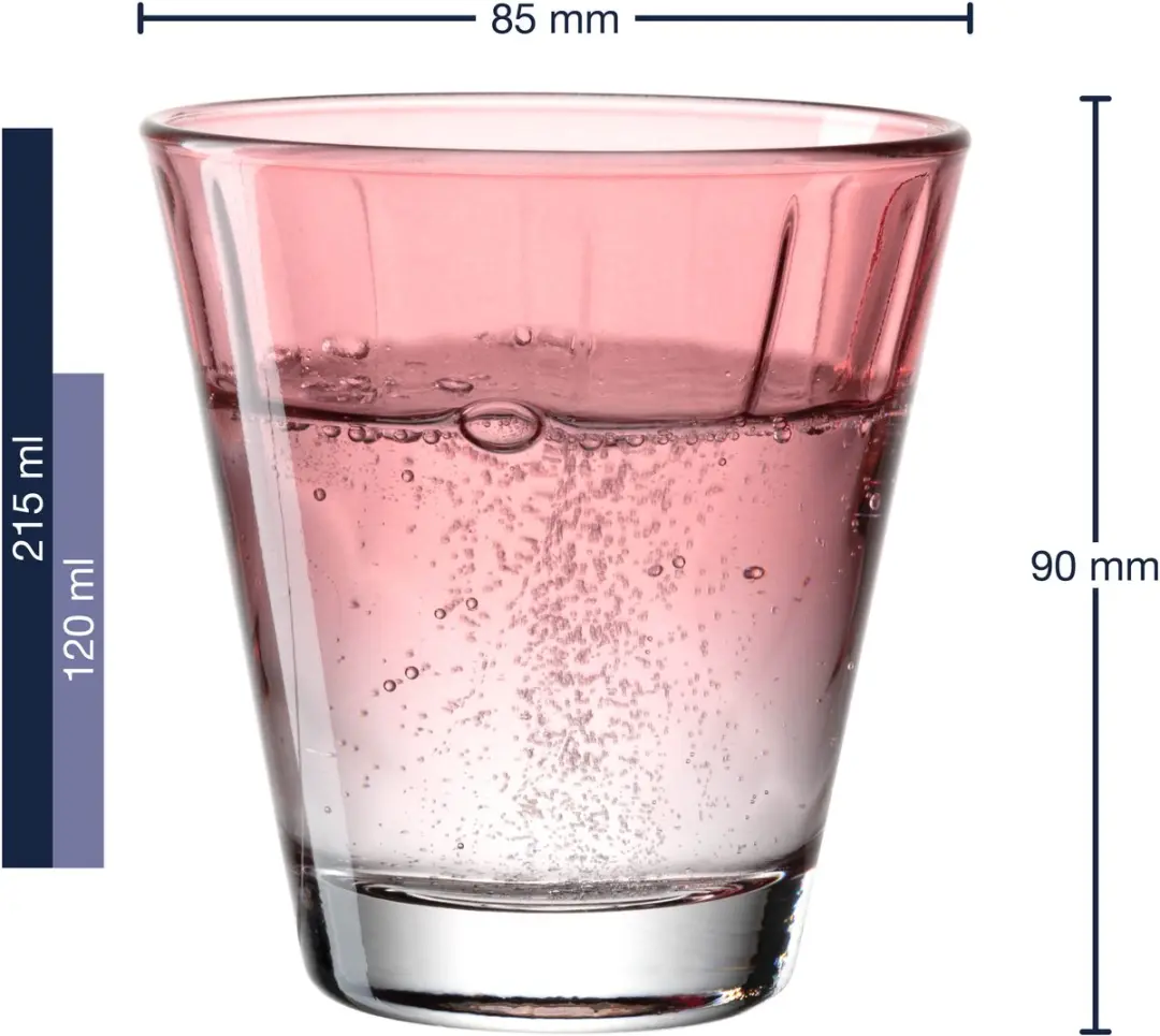 Leonardo Twist Drinkglas 215ml - Rood - 4 Stuks - afbeelding 6 van 6