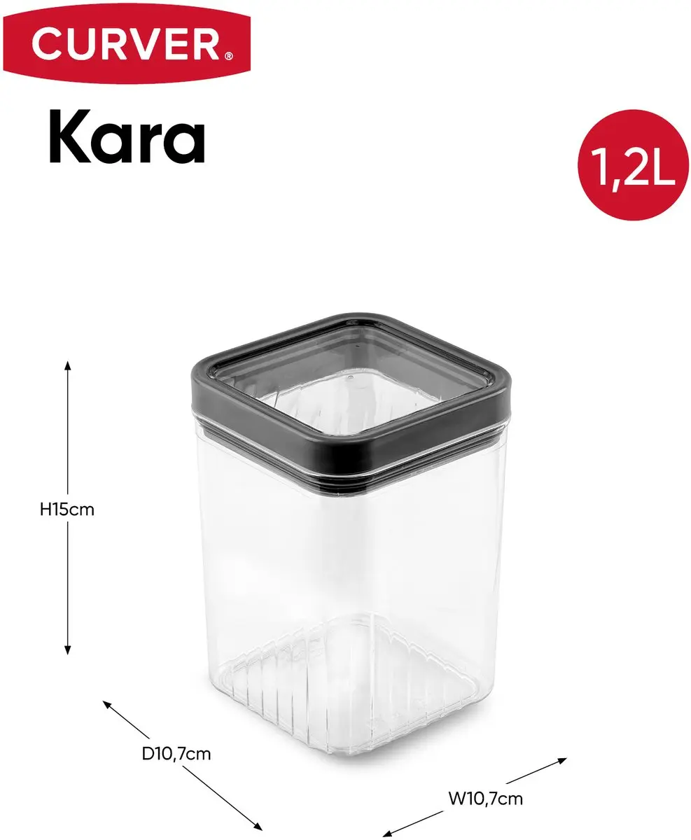 Curver Kara Voorraadbus 1,2L Antraciet