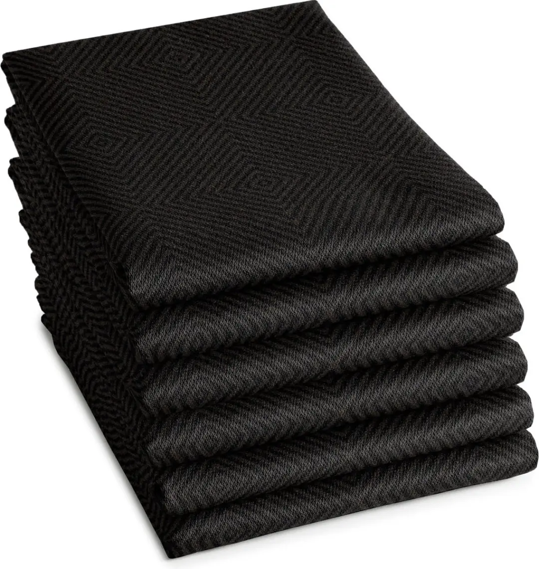 DDDDD Cisis Theedoeken 60x65cm - 6 Stuks - Ebony