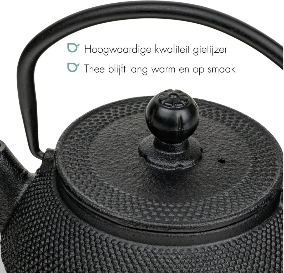 Bredemeijer Theepot Jang Gietijzer 0,5L - Zwart