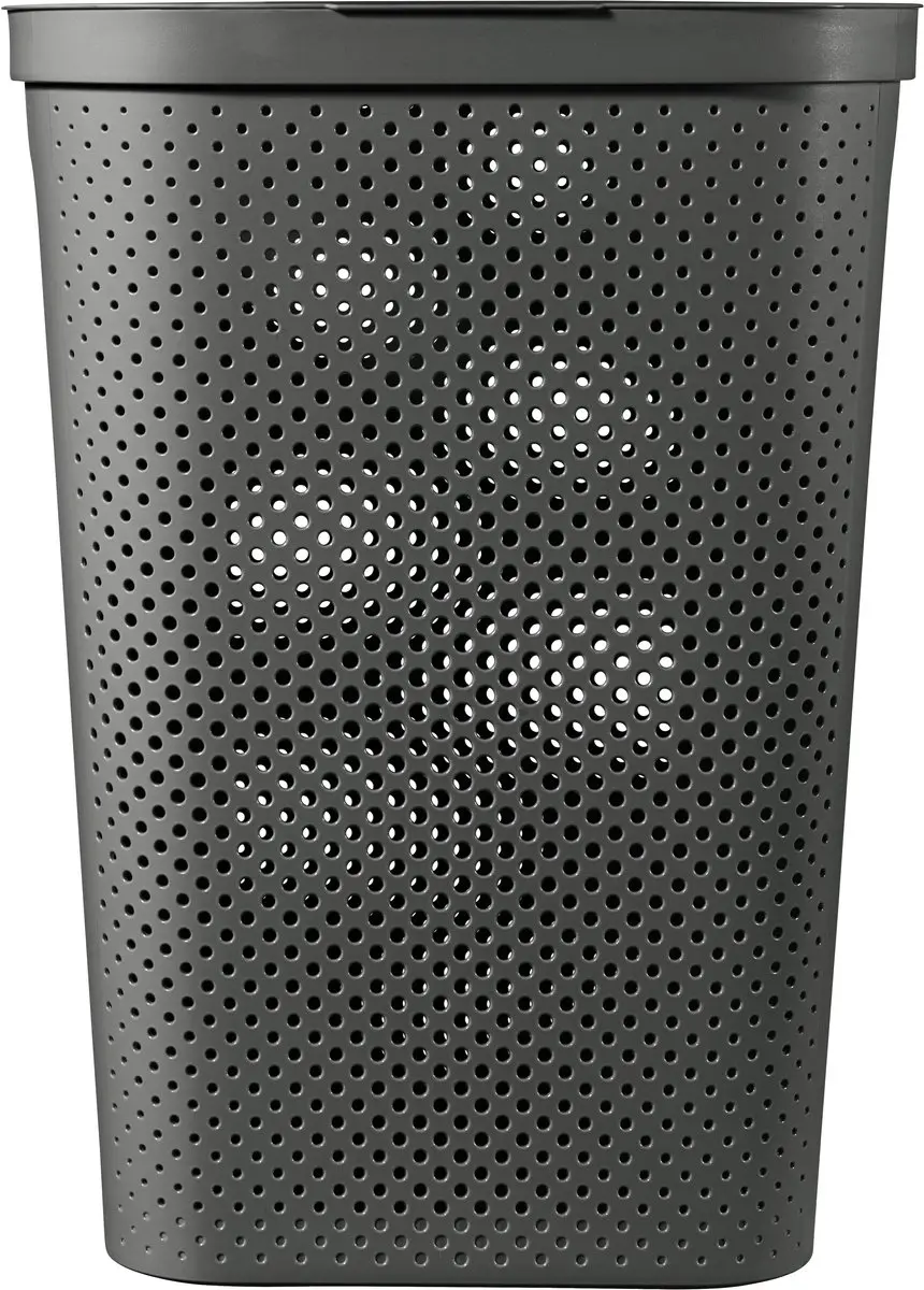 Curver Infinity Recycled Wasmand met deksel 60L - 2 Stuks - Antraciet & Groen