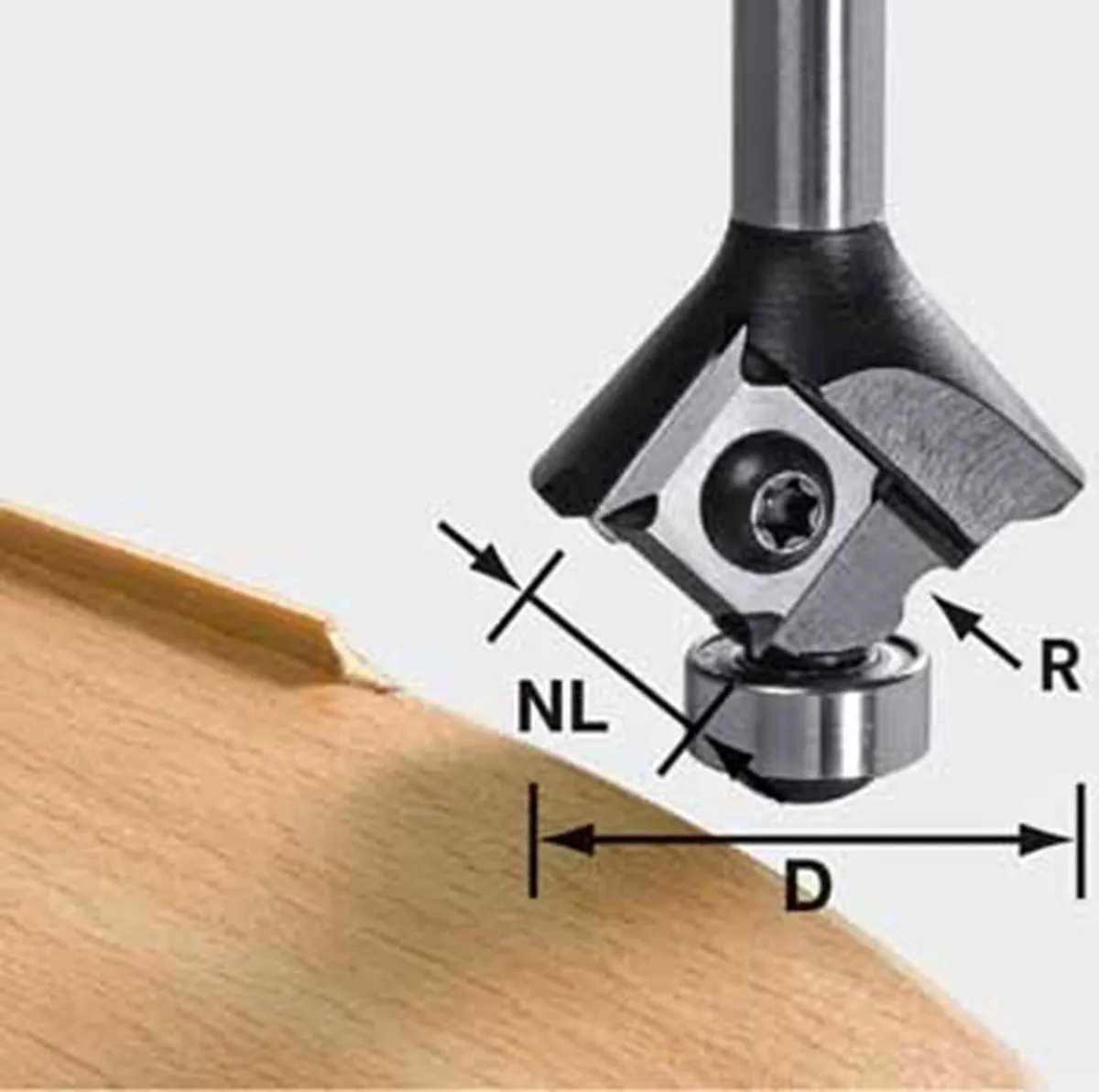 Festool S8 HW R1 D28 KL12,7 Freesbit Keermes-afrondfrees 28x3mm