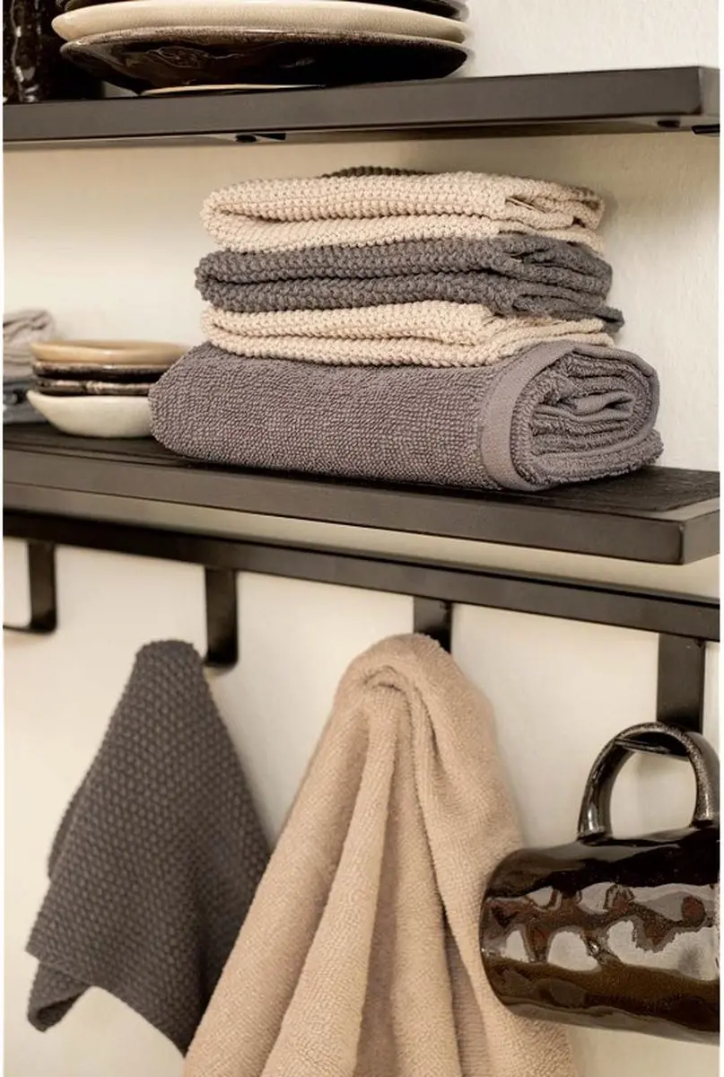 Home Society Keukendoek Grijs - 2 Stuks