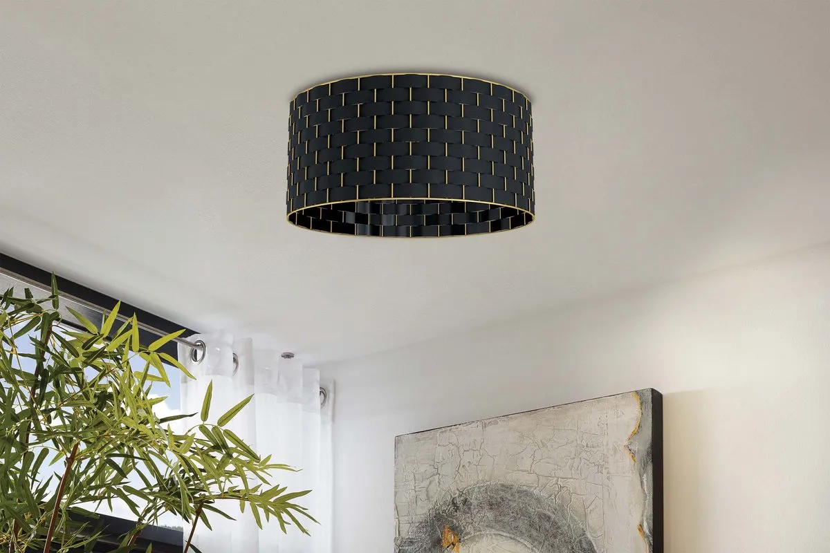 Eglo Marasales Plafondlamp E27 - Ø48cm - Zwart/Goud