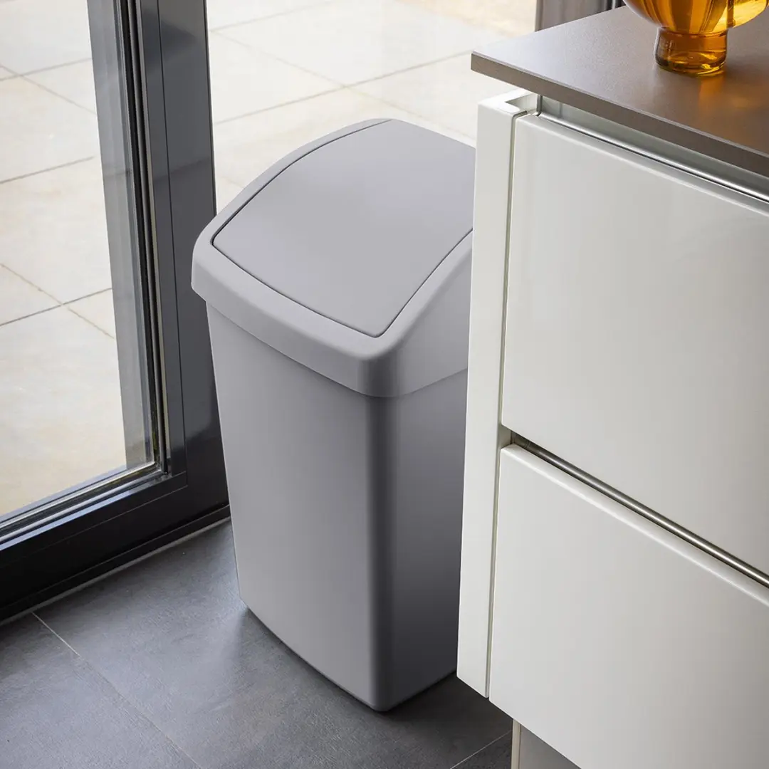 Sunware Delta Prullenbak 50L - Set van 2 - Grijs