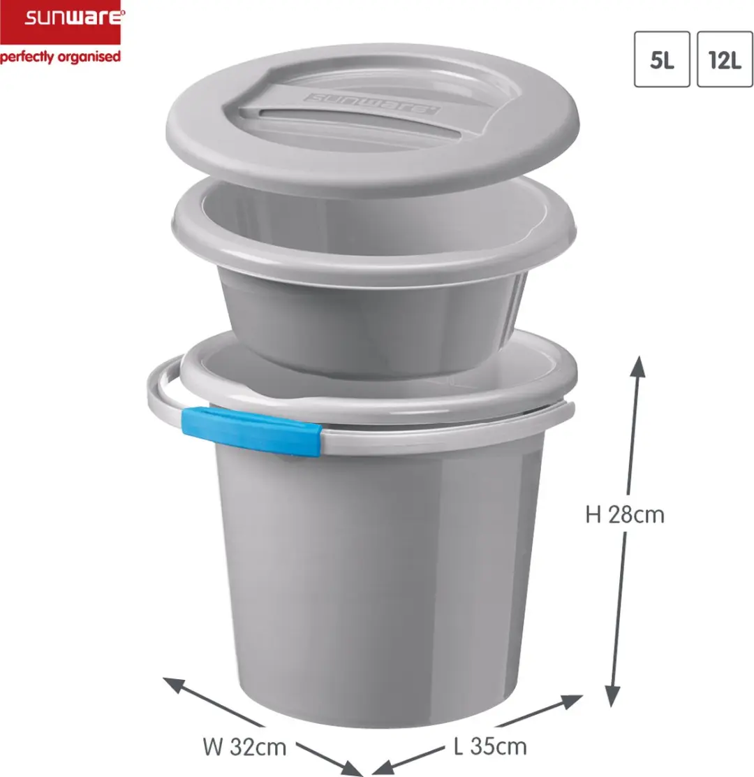 Sunware Water-Line Emmer 12L - Grijs