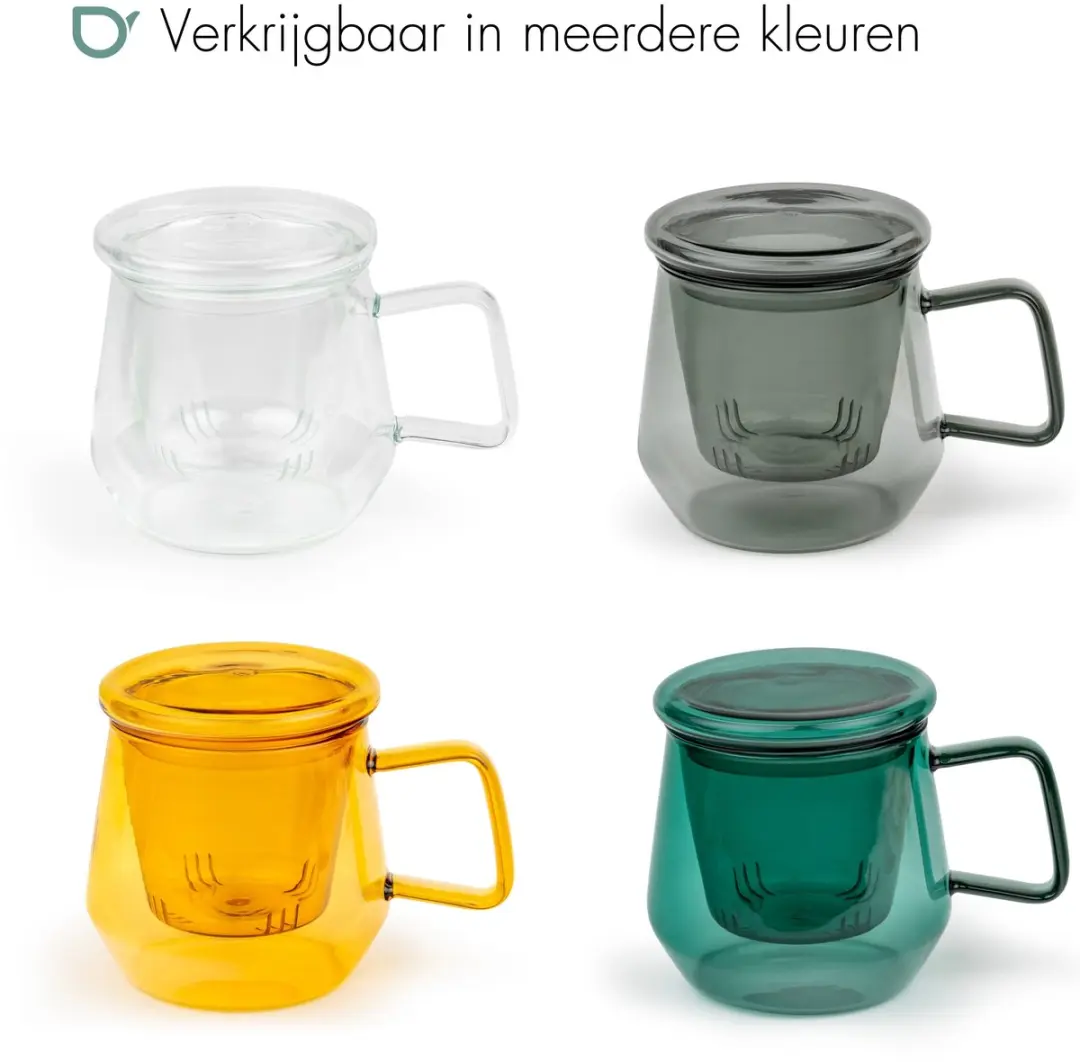 Bredemeijer Livorno Theeglas met Filter 290ml - Transparant
