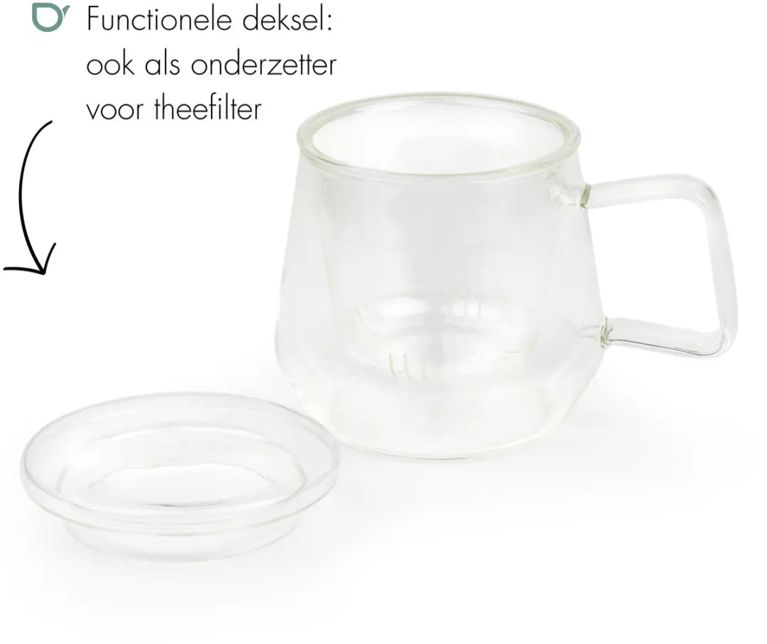Bredemeijer Livorno Theeglas met Filter 290ml - Transparant