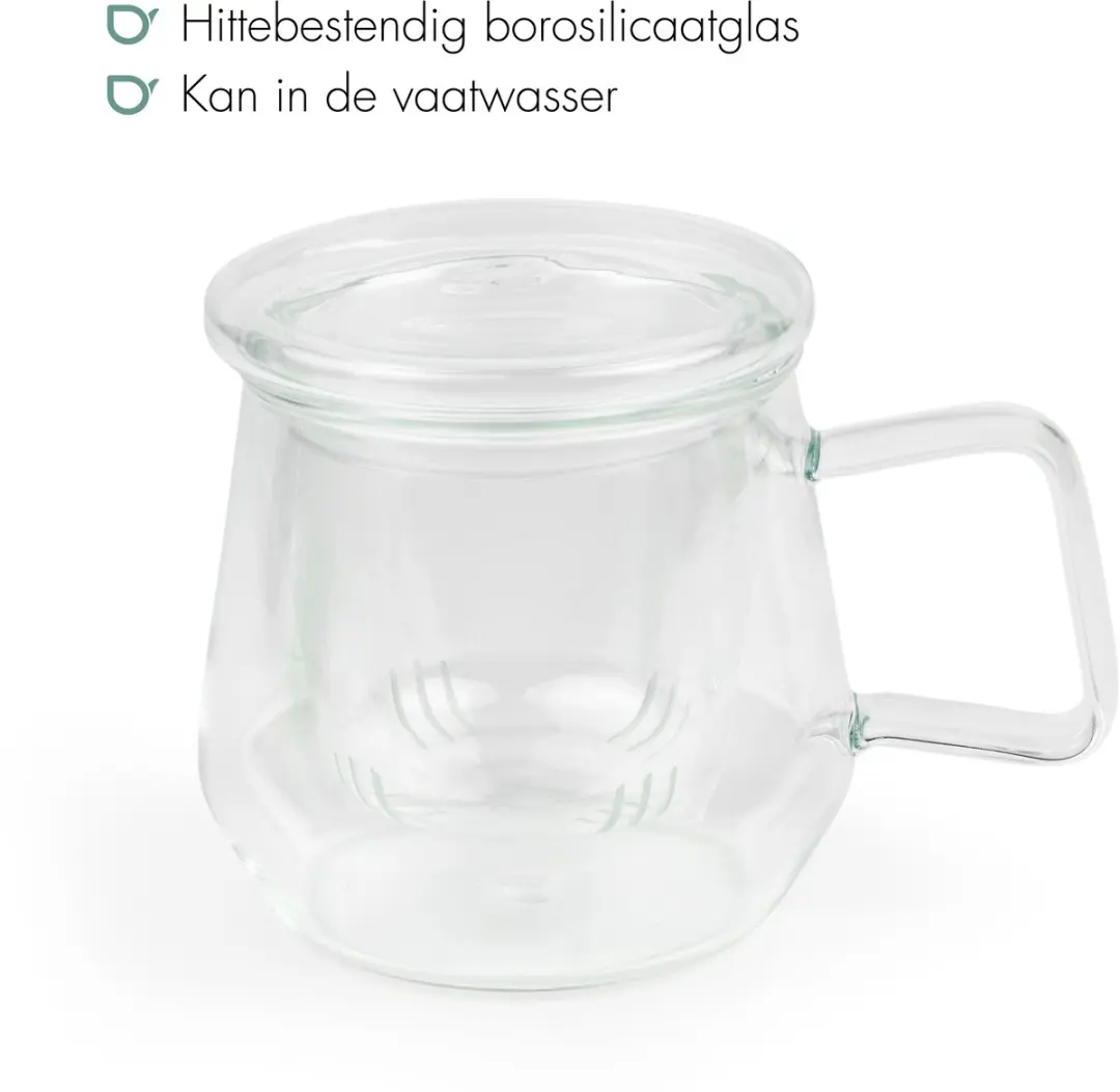 Bredemeijer Livorno Theeglas met Filter 290ml - Transparant