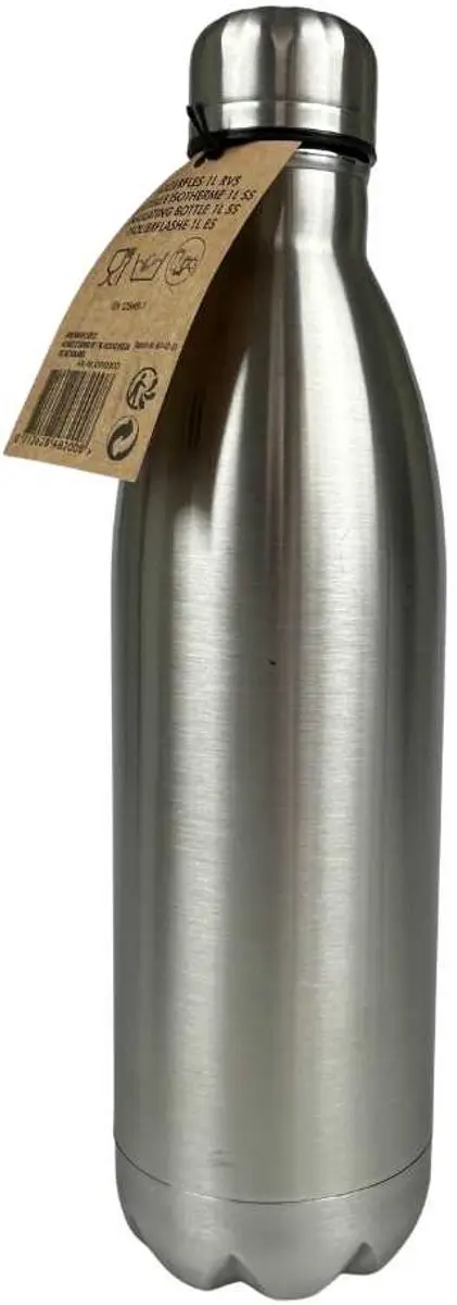 Gusta XXL RVS Isoleerfles 1L - 12u Warm / 24u Koud - Zilver