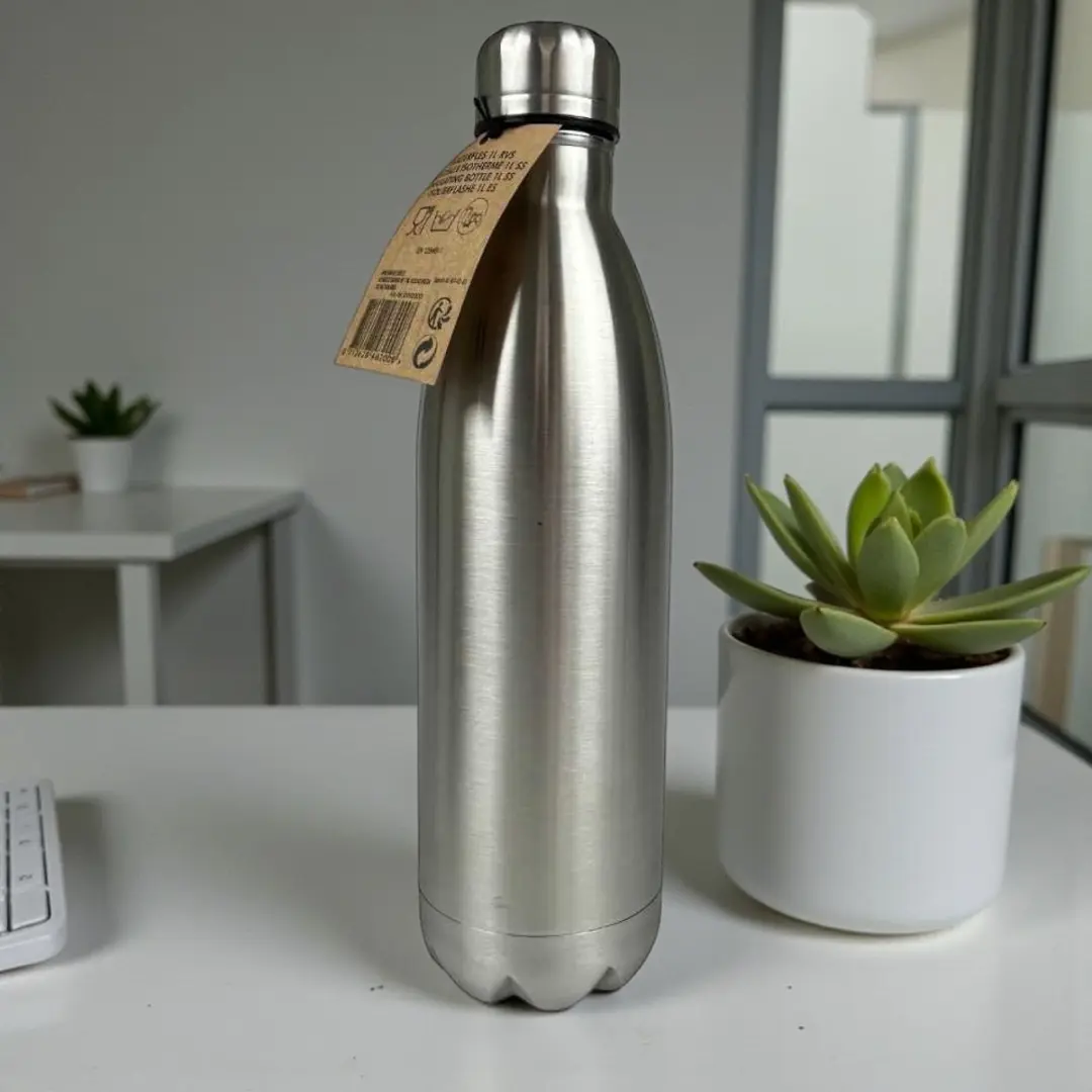 Gusta XXL RVS Isoleerfles 1L - 12u Warm / 24u Koud - Zilver