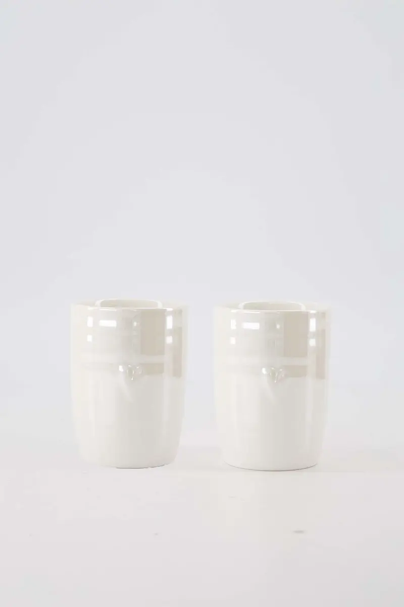 Zusss Cadeauset Koffiemokken Hartje Wit
