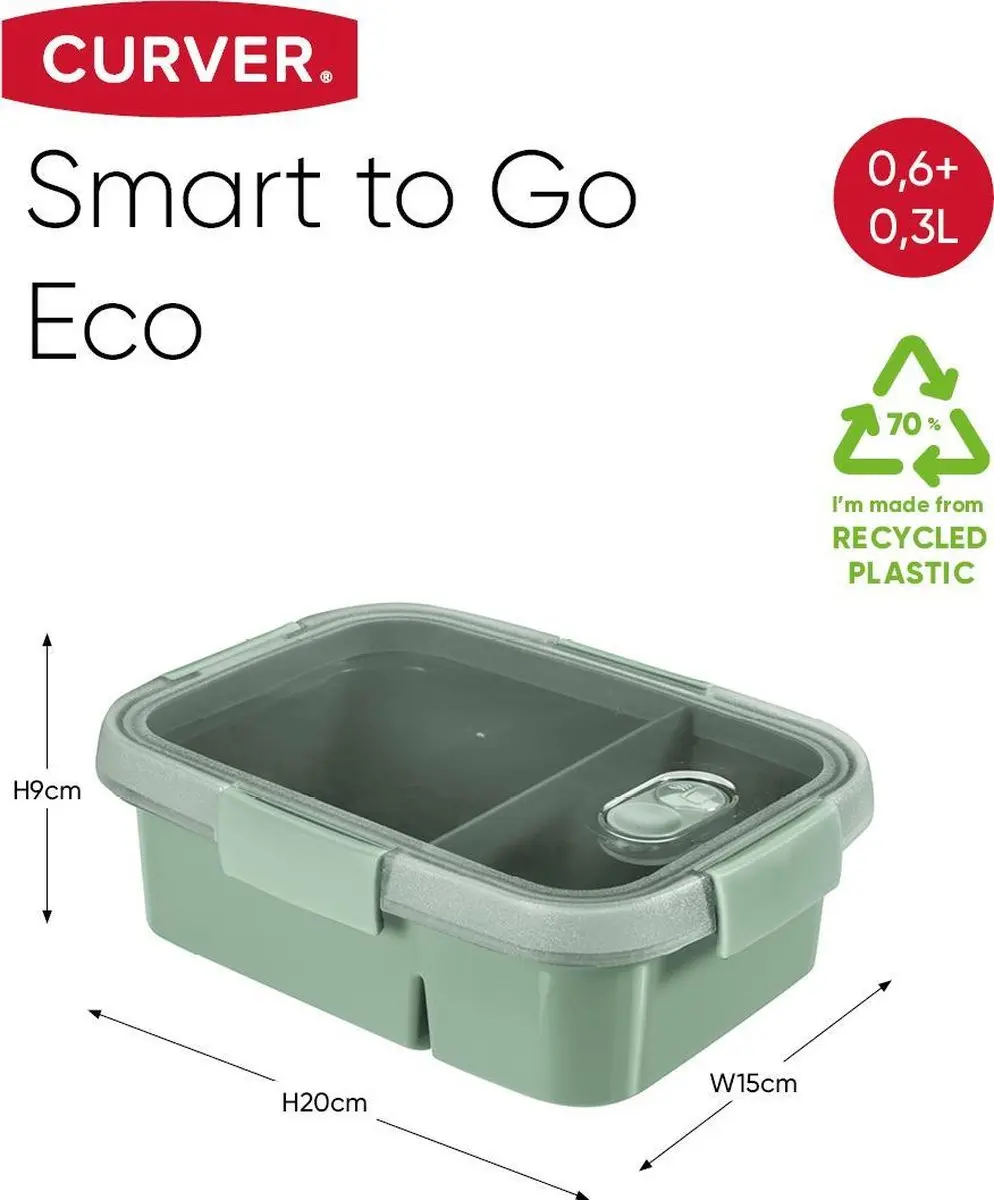 Curver Smart To Go Eco Lunchbox 0,9L - Groen