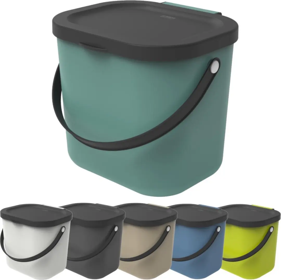 Rotho Albula GFT Afvalbak 6L - Wit - 2 Stuks