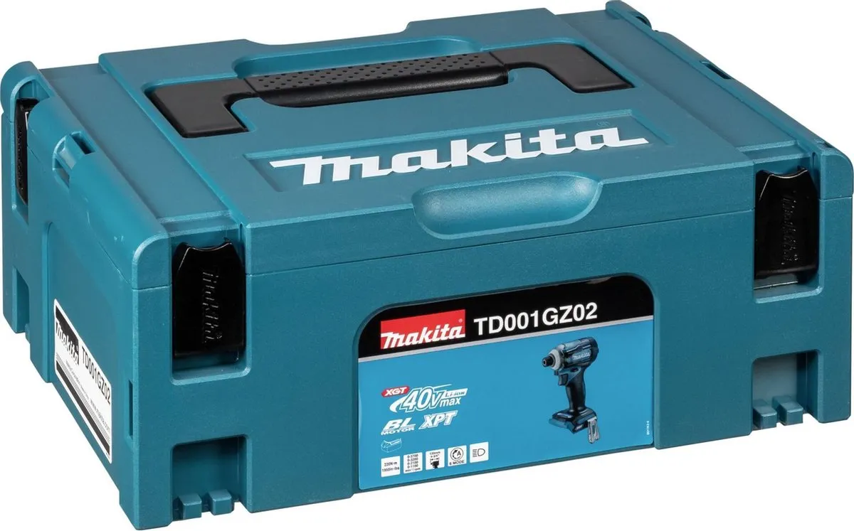 Makita TD001GZ01 Slagschroevendraaier 40V - 210Nm Koolborstelloos
