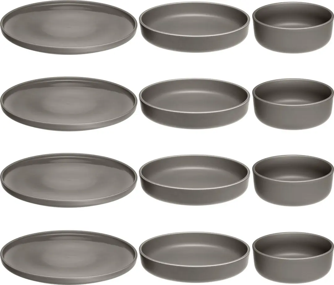 Leonardo Roma Serviesset 12-delig - Taupe - afbeelding 6 van 6