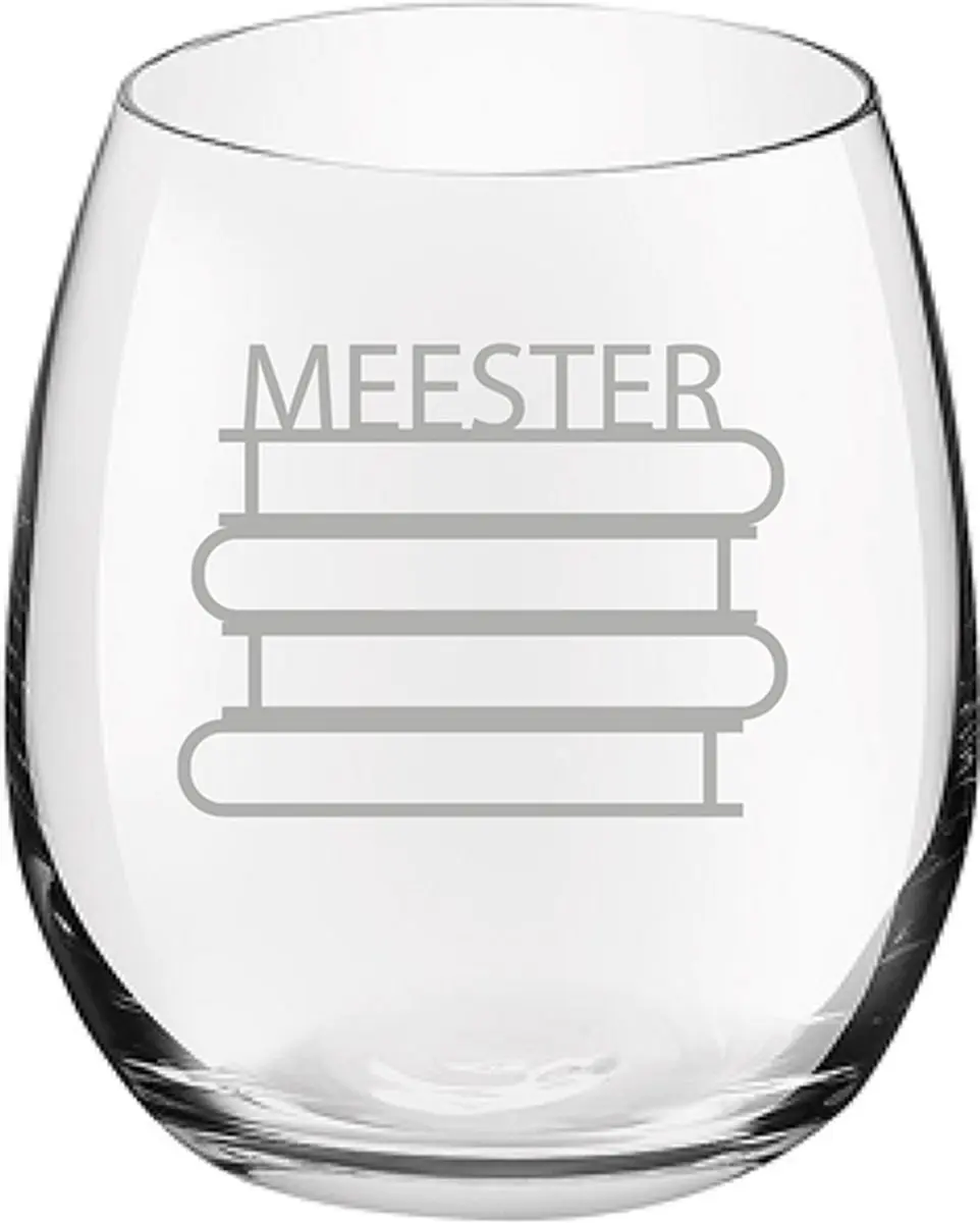 Royal Leerdam Gegraveerd Drinkglas Meester Boeken 39cl