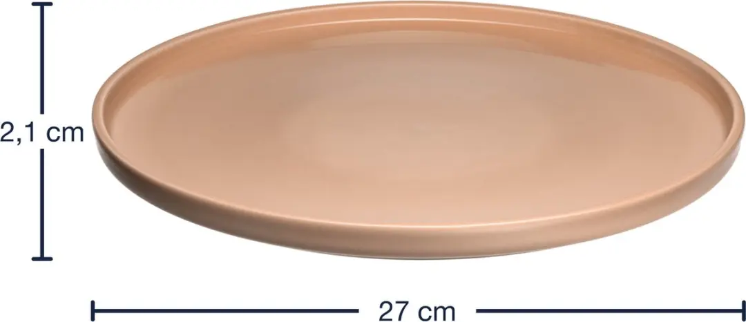 Leonardo Roma Bord 27cm Abrikoos - Set van 6